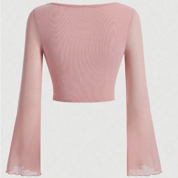 NEW SHEIN Pink Knotted Front Top. Size L NWOT - Picture 2 of 6